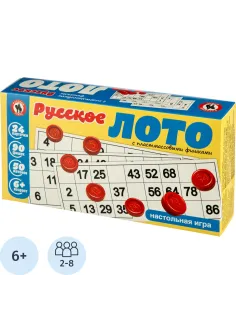 Настольная игра Лото русское с пласт. Бочонками, 52154