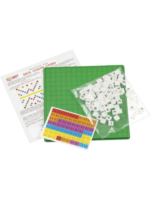 Настольная игра Словодел Собери слово 258х258мм Фишки пласт, 4680107930781