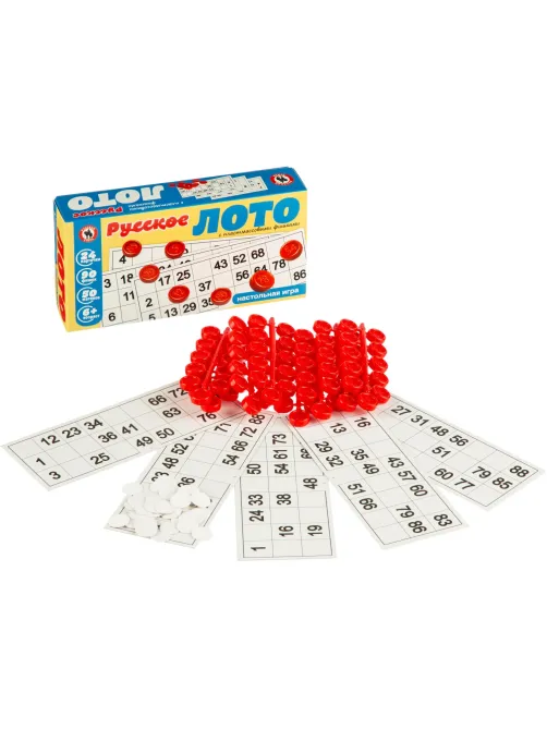 Настольная игра Лото русское с пласт. Бочонками, 52154