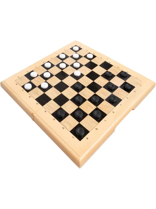 Настольная игра Шашки-Шахматы-Нарды (бол, беж),   03893