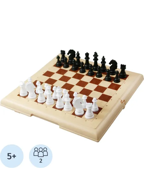 Настольная игра Шахматы в пласт.коробке (мал, беж),  03883
