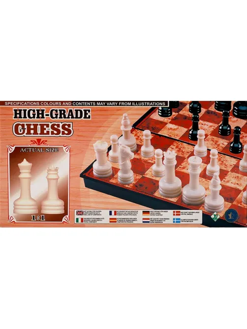 Настольная игра Шахматы пласт 'Классика',доска 30x30см, с фигурами,10643384