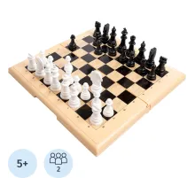 Настольная игра Шашки-Шахматы-Нарды (бол, беж),   03893