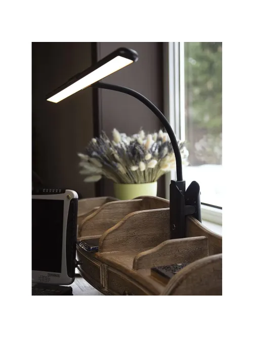 Светильник Lucia L555 FLEX Accu Clip черный, аккум., LED 10W 3000K