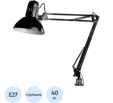 Светильник Arte Lamp A6068LT-1BK струбцина черный E27 40Вт
