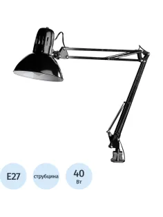 Светильник Arte Lamp A6068LT-1BK струбцина черный E27 40Вт