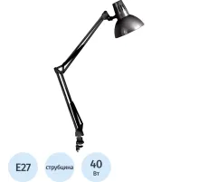 Светильник Camelion KD-312  C02 чёрный E27 60W