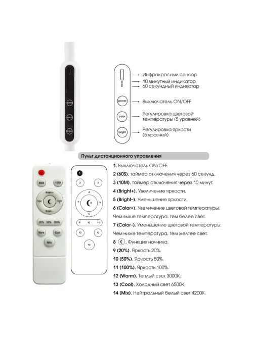Светильник Lucia L570 Fleksa LED на струбцине белый