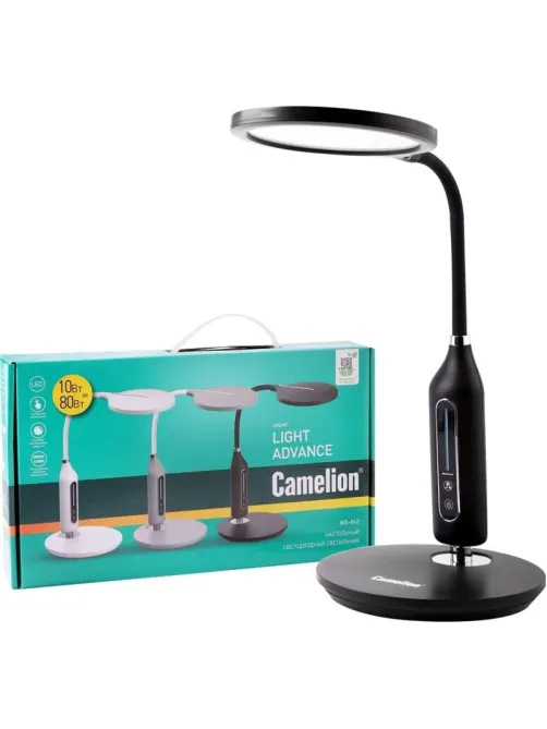 Светильник Camelion KD-862  C02 черный, LED, 10Вт, 580 лм