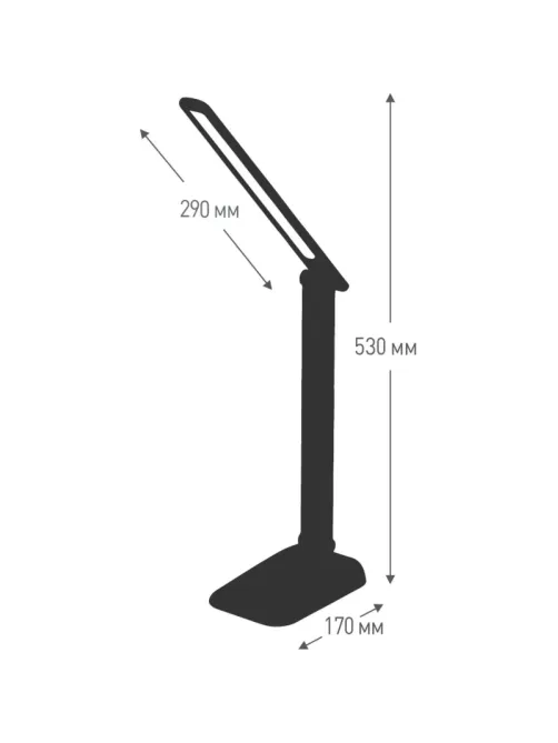 Светильник Ultraflash UF-732 C02 черный, 7 Вт, 3 уровня яркости, LED