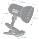 Светильник Camelion H-035 прищепка черный Е27 60W