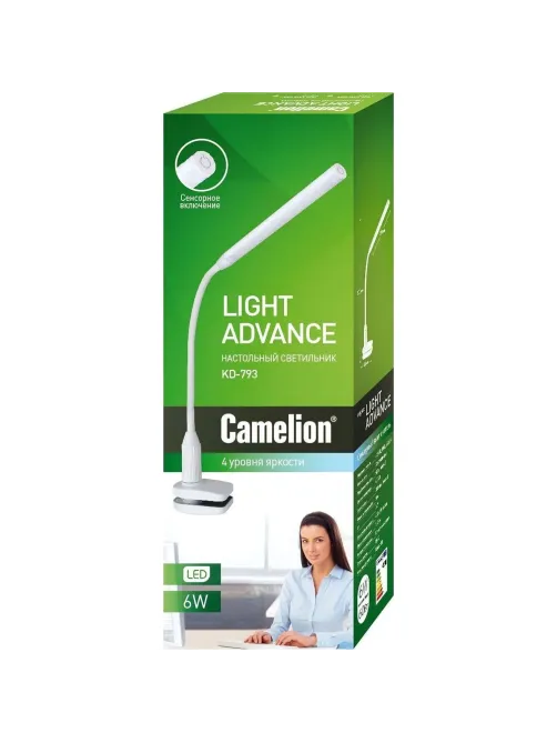 Светильник Camelion KD-793 LED, черн., 4 ур.ярк, с