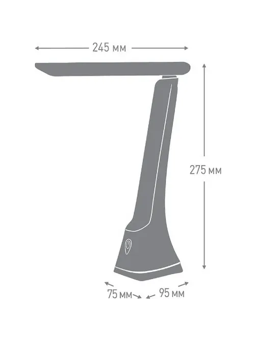 Светильник Ultraflash UF-733 C02 черный (Led,8Вт, 6500К, 3 ур. яркости)