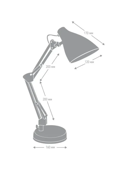 Светильник Camelion KD-331  C02 черный E27 40W