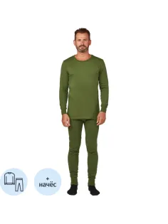 Белье нательное трикотаж зимнее цвет олива (р.60-62) р.170-176