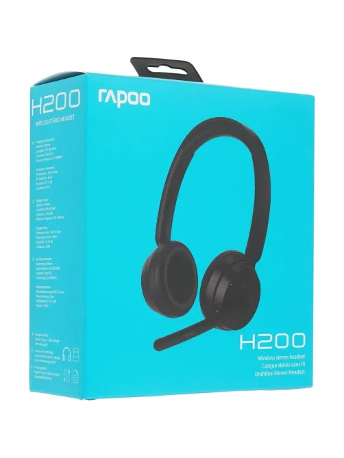 Гарнитура RAPOO беспроводная H200-BL, цвет - черный