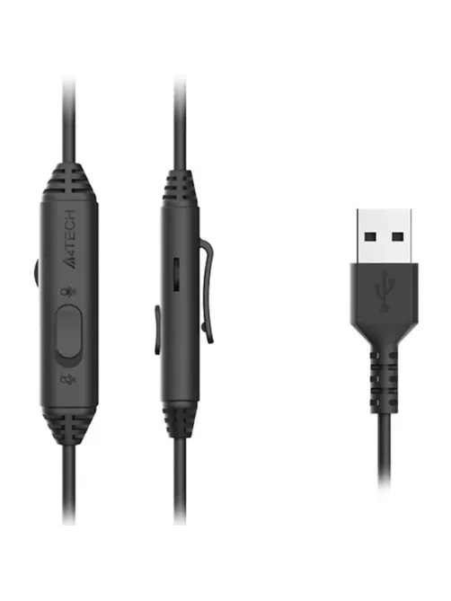 Гарнитура A4Tech Fstyler (FH100U (STONE BLACK)) черный 2м накладные USB