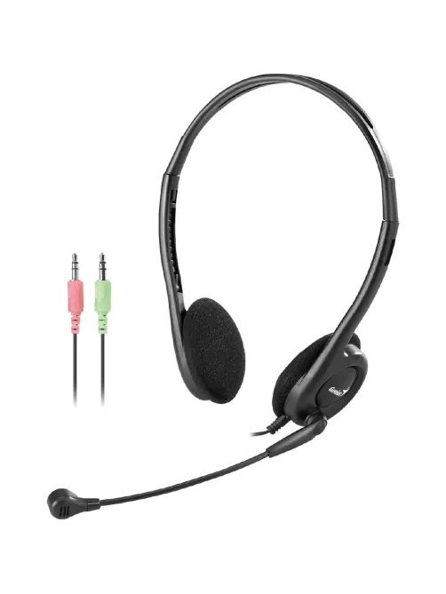 Гарнитура проводная Genius HS-200C + Single Jack Cable черный 31710151104