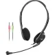 Гарнитура проводная Genius HS-200C + Single Jack Cable черный 31710151104