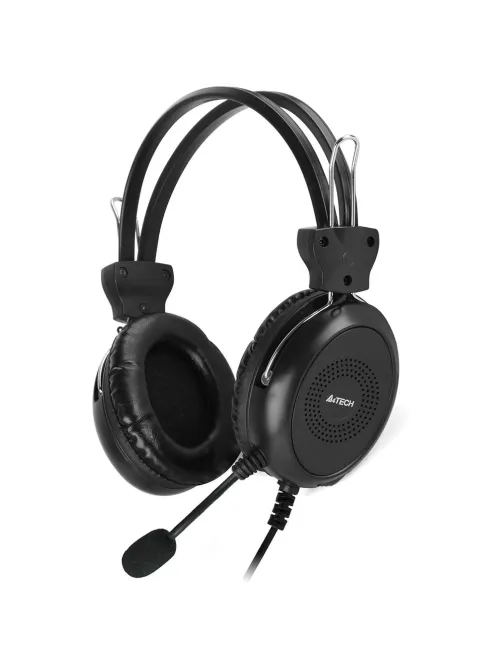 Гарнитура A4Tech HU-30 черный 2м накладные USB