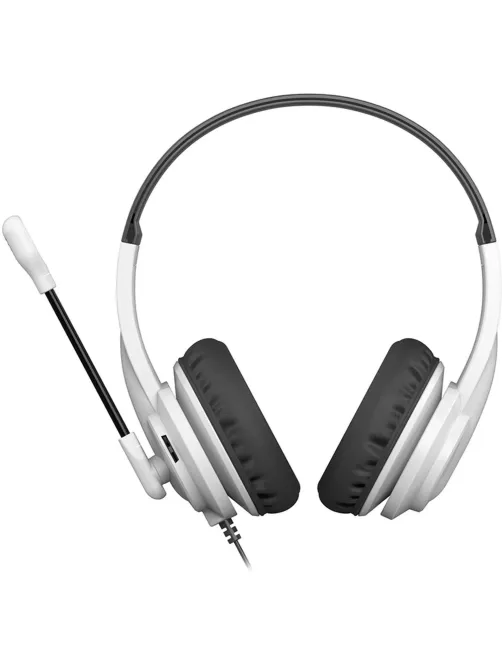 Гарнитура A4Tech HU-10 черный/белый 2м накладные USB(HU-10/USB/BLACK+WHITE)