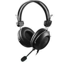 Гарнитура A4Tech черный 2м накладные USB оголовье (HU-35)
