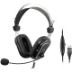 Гарнитура A4Tech (HU-50) черный 2м накладные USB