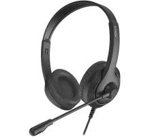 Гарнитура A4Tech Fstyler (FH100U (STONE BLACK)) черный 2м накладные USB