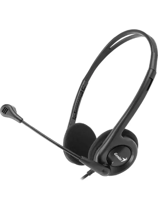Гарнитура проводная Genius HS-200C + Single Jack Cable черный 31710151104