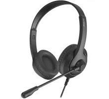 Гарнитура A4Tech Fstyler FH100 черный 2м накладные (FH100 (STONE BLACK))