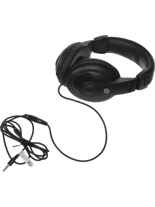 Наушники Оклик (HP-M211VB) HP-M211V, мониторные, 1.8м черный проводные