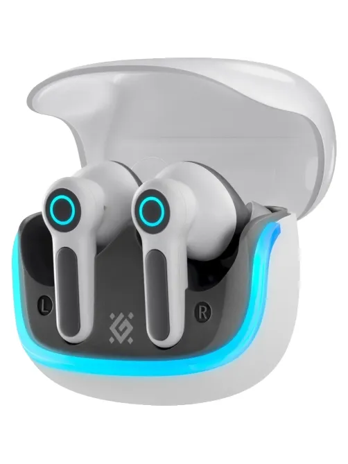 Наушники Defender CyberDots 290 белый, игровые TWS, Bluetooth