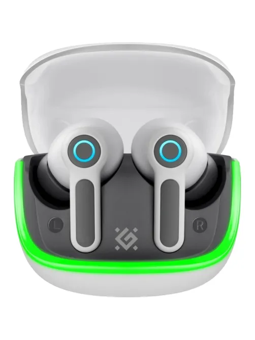 Наушники Defender CyberDots 290 белый, игровые TWS, Bluetooth