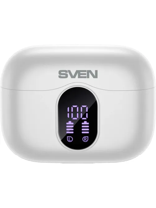 Наушники Sven E-310B, белый, Bluetooth, TWS, ANC, ENC