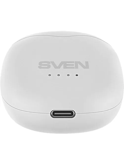 Наушники  SVEN E-727BTбел BТ,ТWS,магн заряд кейс, беспровод, стерео