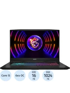 Ноутбук MSI B13VEK-1611XRU(9S7-17L541-1611)i5-13420H/16Gb/1Tb/RTX/17.3/NoOS