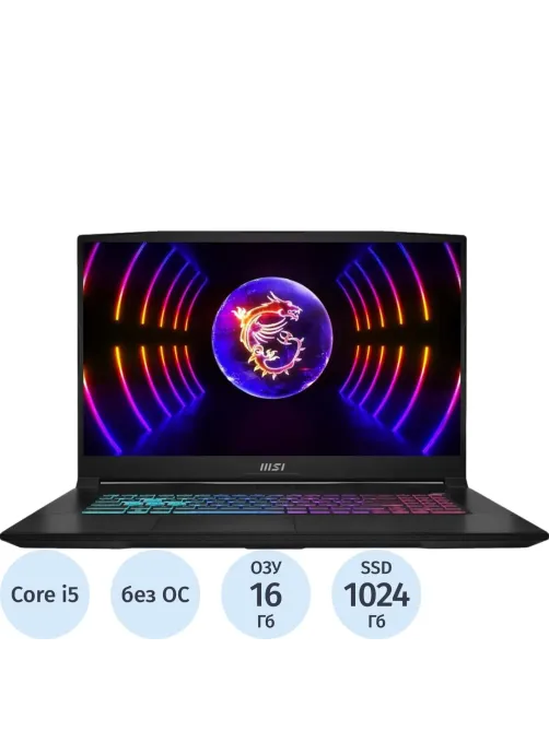 Ноутбук MSI B13VEK-1611XRU(9S7-17L541-1611)i5-13420H/16Gb/1Tb/RTX/17.3/NoOS