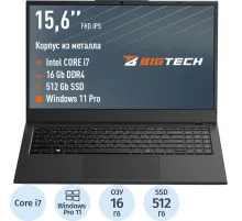 Ноутбук BigTech R157(R157-I5B9W-W6) i7-1255U/16Gb/512Gb SSD/WiFi6/15.6/W11P
