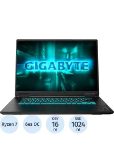 Ноутбук Gigabyte A16 GA63H(3THK3KZ894SD)R AI7-260/16Gb/1Tb SSD/RTX/16/NoOS