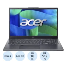 Ноутбук Acer EX215-56-738AA(NX.EHWCD.002)Core 7 150U/16Gb/512GSSD/15.6/noOS