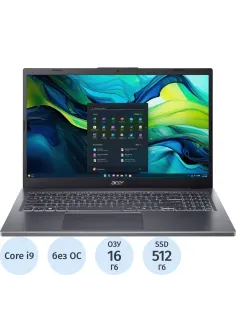 Ноутбук Acer 15 A15-51M-959S(NX.JKVEM.007)i9-13900H/16Gb/512GbSSD/15.6/NoOS
