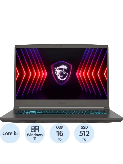 Ноутбук MSI B13UC-1000US(9S7-16R831-3238)i5-13420H/16Gb/512Gb/RTX/15.6/W11H