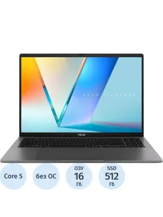 Ноутбук Asus S16 S3607VA(90NB1672-M00CJ0)Core5-210H/16Gb/512GbSSD/16/NoOS