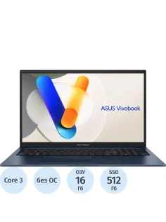 Ноутбук Asus X1704VA-AU984(90NB13X2-M00MM0)Core3-100U/16Gb/512Gb/17.3/No OS
