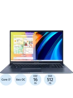 Ноутбук Asus X1502VA-BQ924(90NB10T1-M01890)i7-13620H/16Gb/512GSSD/15.6/noOS
