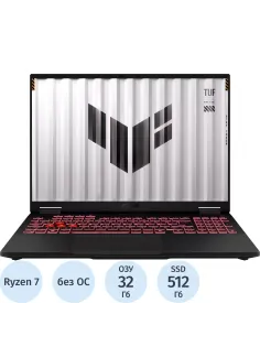 Ноутбук Asus FA608UH-RV100(90NR0KS1-M007R0)R7-260/32Gb/SSD512Gb/RTX/16/NoOS