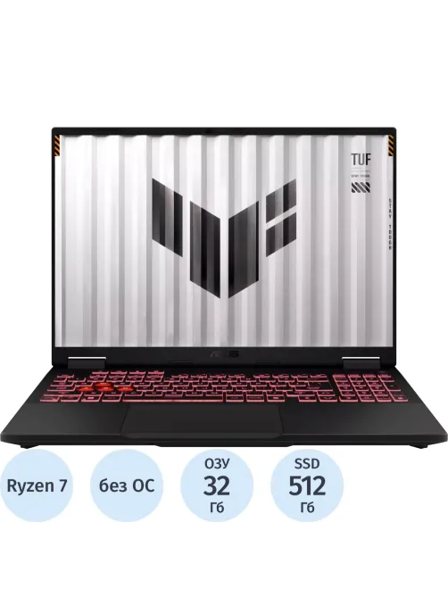 Ноутбук Asus FA608UH-RV100(90NR0KS1-M007R0)R7-260/32Gb/SSD512Gb/RTX/16/NoOS