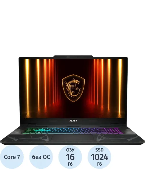 Ноутбук MSI B2RWEKG-279XRU(9S7-17U332-279)Core7-240H/16Gb/1Tb/RTX/17.3/NoOS