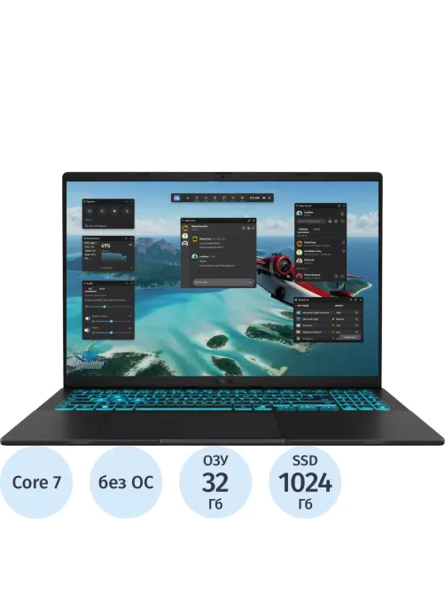 Ноутбук Asus V16 V3607VP(90NB16R1-M001M0)Core7-240H/32Gb/1TbSSD/RTX/16/NoOS