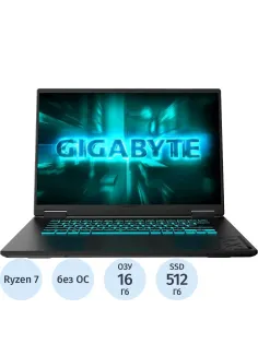 Ноутбук Gigabyte A16 GA63H(3THK3KZ893SD)R AI7-260/16Gb/512GbSSD/RTX/16/NoOS